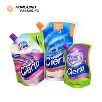 Plastic Liquid Laundry Detergent Spout Pouch Washing Powder Packaging Bag