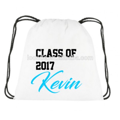 Custom high school graduation drawstring backpack bag for book