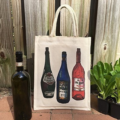 Wine Gift Bags jewelry Burlap Wine Bag Jute Wine tote Bag basket with Drawstring