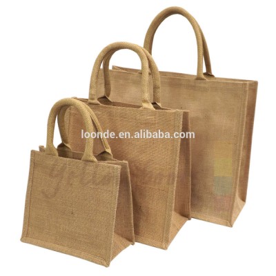 Luxury jute ecofriendly shopping bag featuring different design