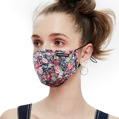 Washable Adult  Reusable  Cotton Anti Dust Half Face Mouth Maskes / Cover For Men Women Dustproof With Adjustable Ear Loops