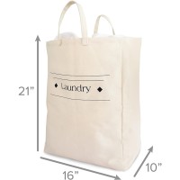 Organizer Natural Canvas Laundry Bag Large Storage Bag for Clothes Dirty Laundry Toys Collapsible Foldable for Easy Storage